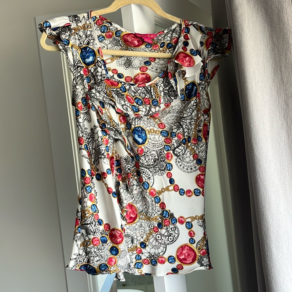 Printed Satin Blouse
